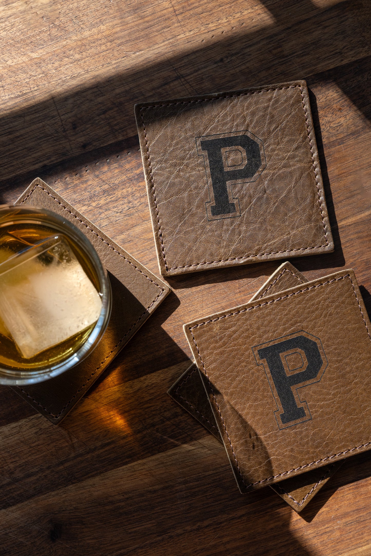 Custom Leather Coasters (set of 4)
