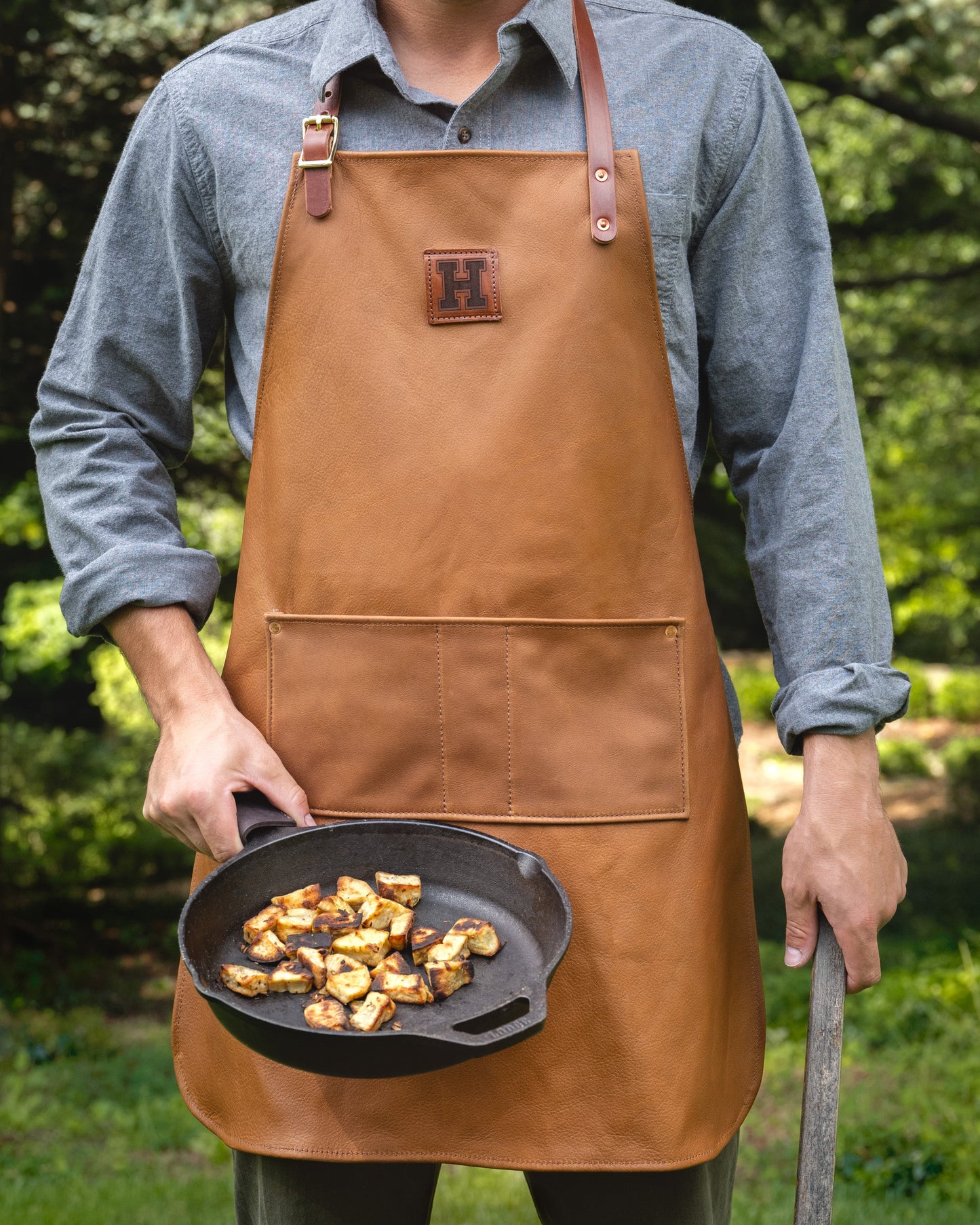 Custom Leather Grill Apron