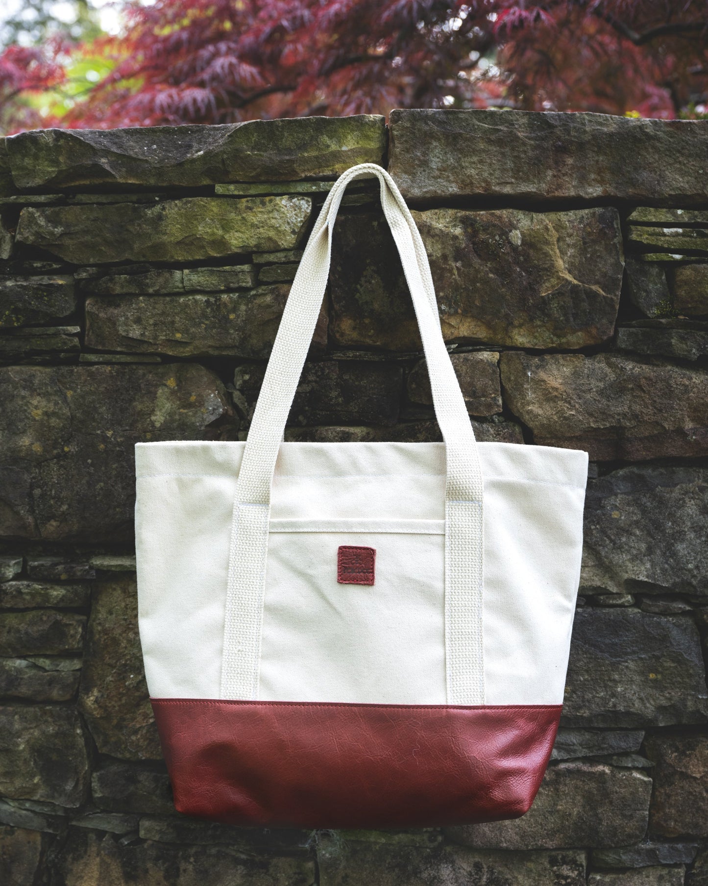 The Utility Tote: Natural Canvas on Leather