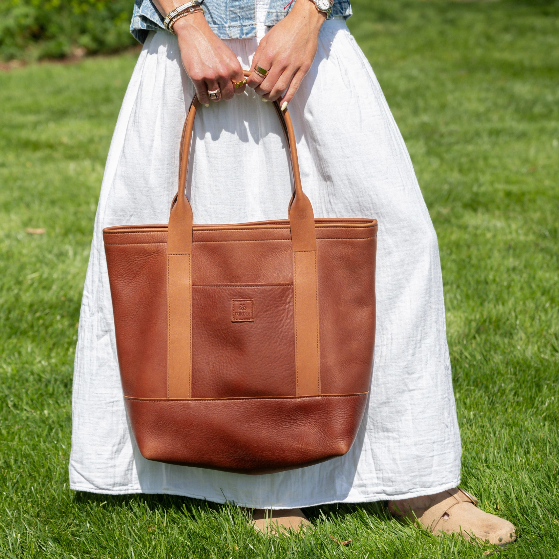The Berkshire: Full-Grain Leather Tote Bag for Everyday Use