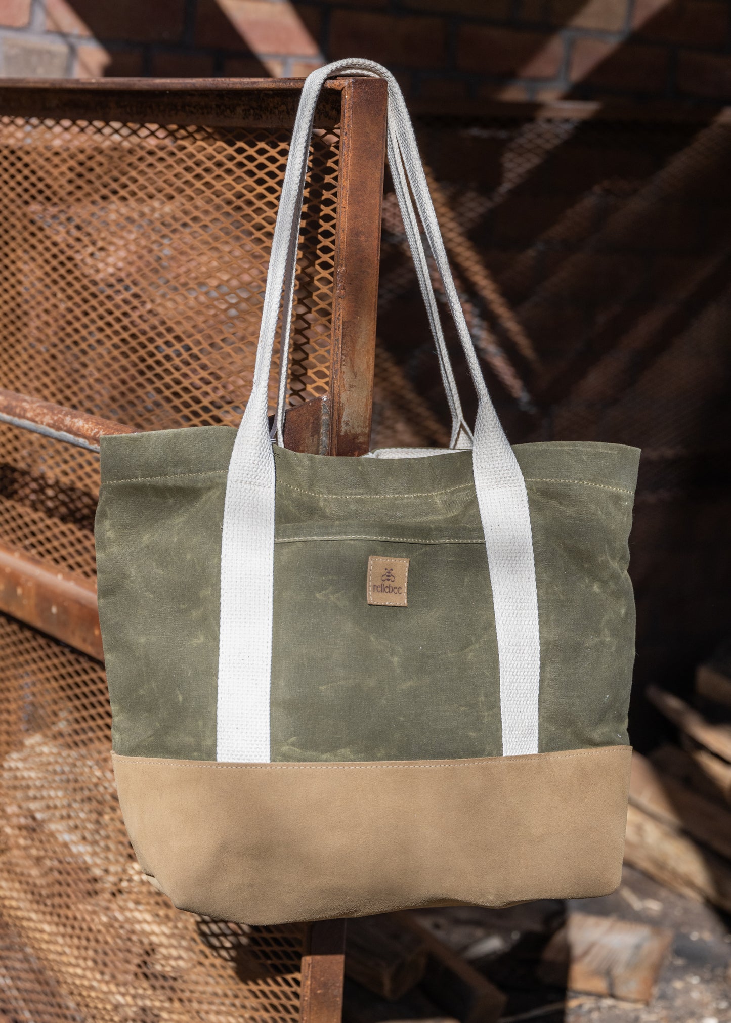 Utility Tote: Canvas on Leather