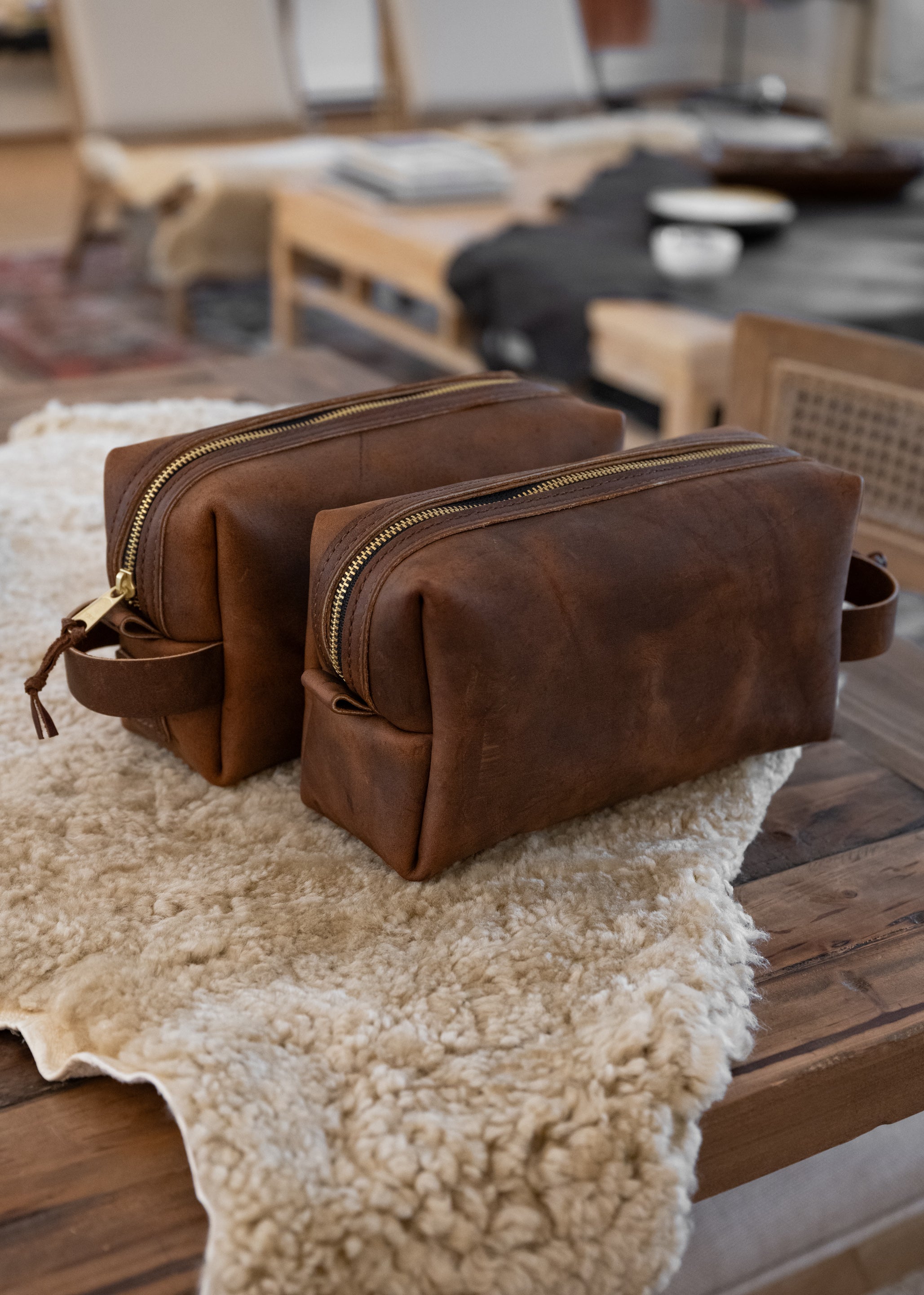 Rugged Leather Dopp Kit