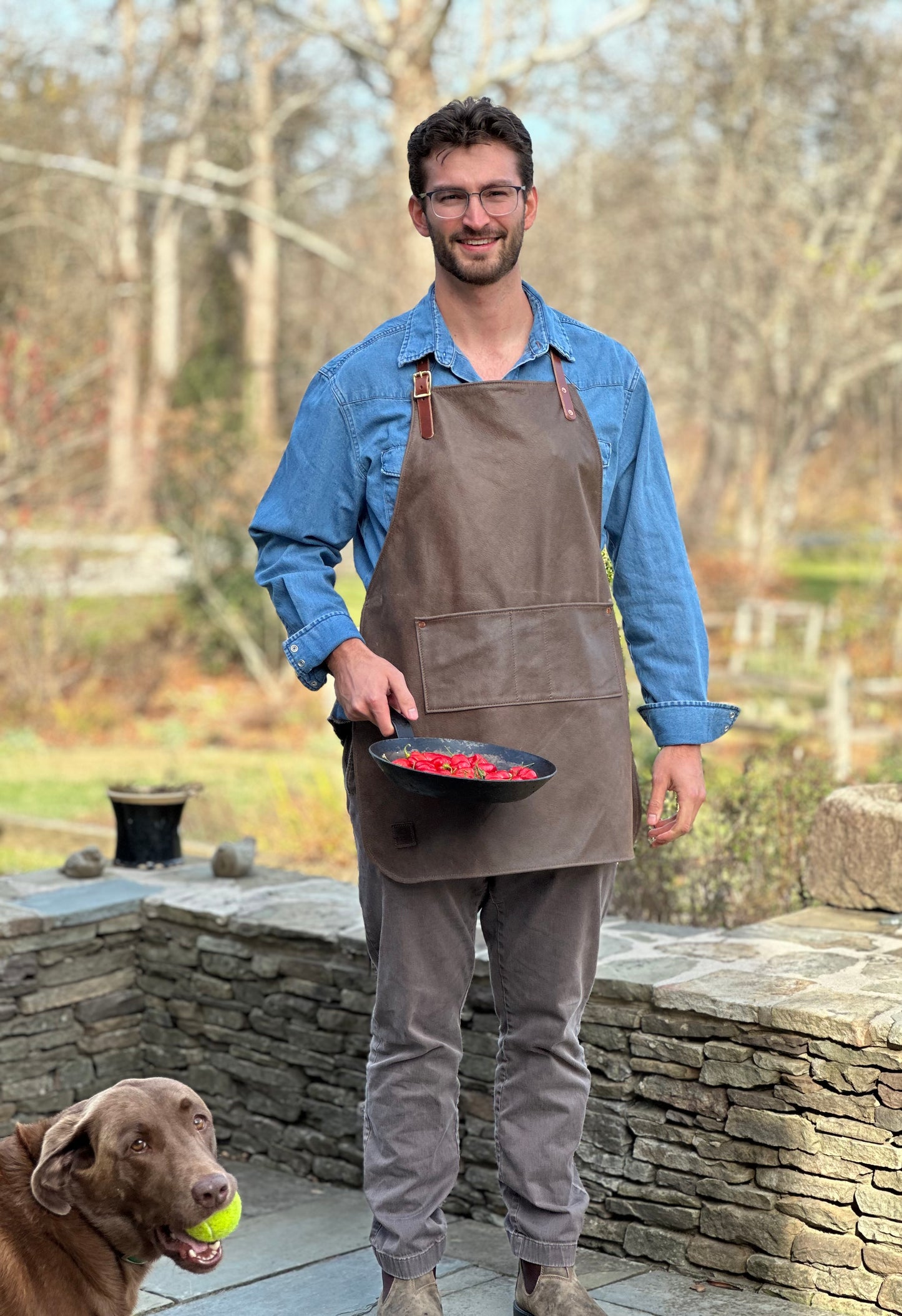 Leather Grill Apron