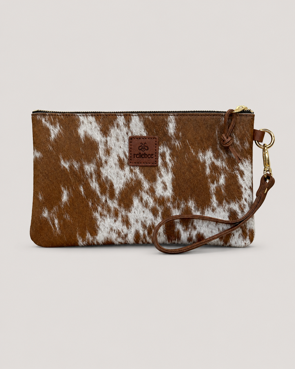 The Clutch - Leather Bag with Wristlet | Rellebee