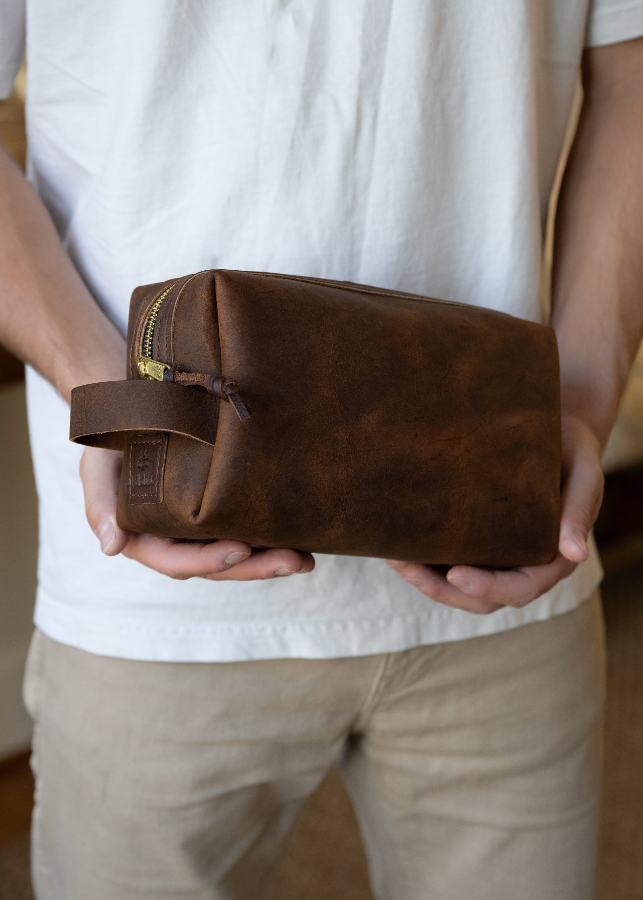 Rugged Leather Dopp Kit