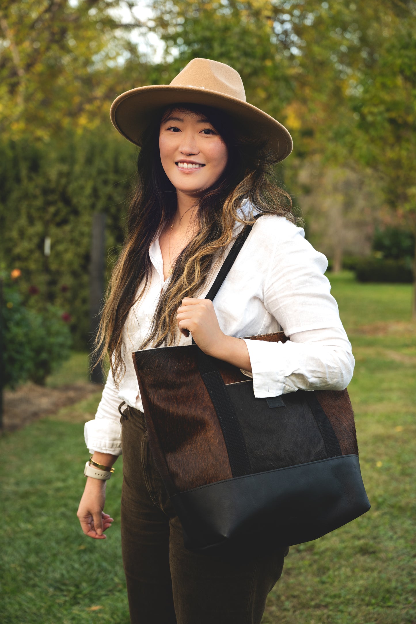 Utility Tote: Leather on Leather