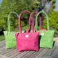 The Little Tote: Bubble Yum Pink and Sour Apple Green hides