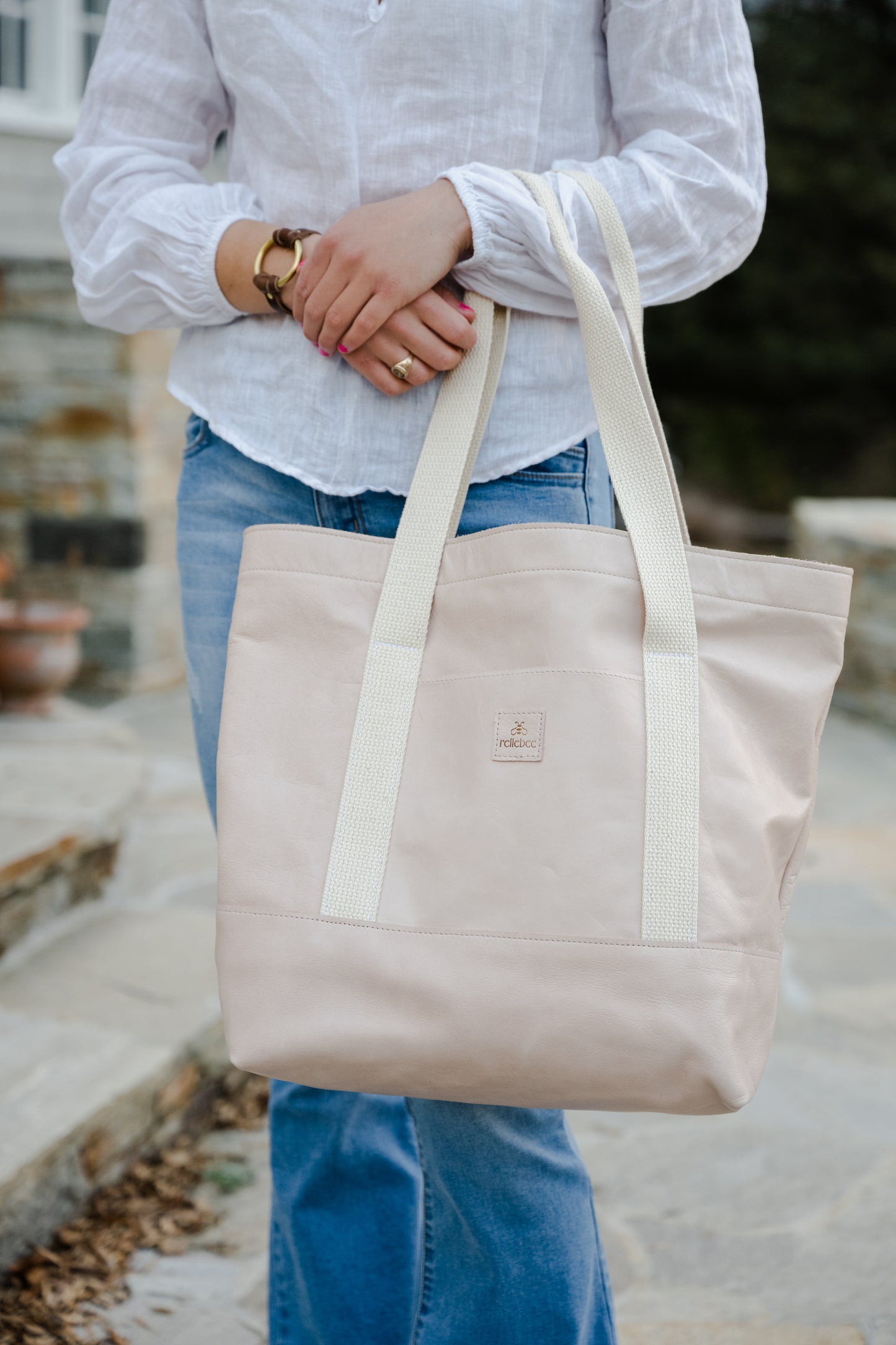 Utility Tote: Leather on Leather