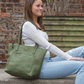 The Everyday Tote: Derbyshire Green Hide